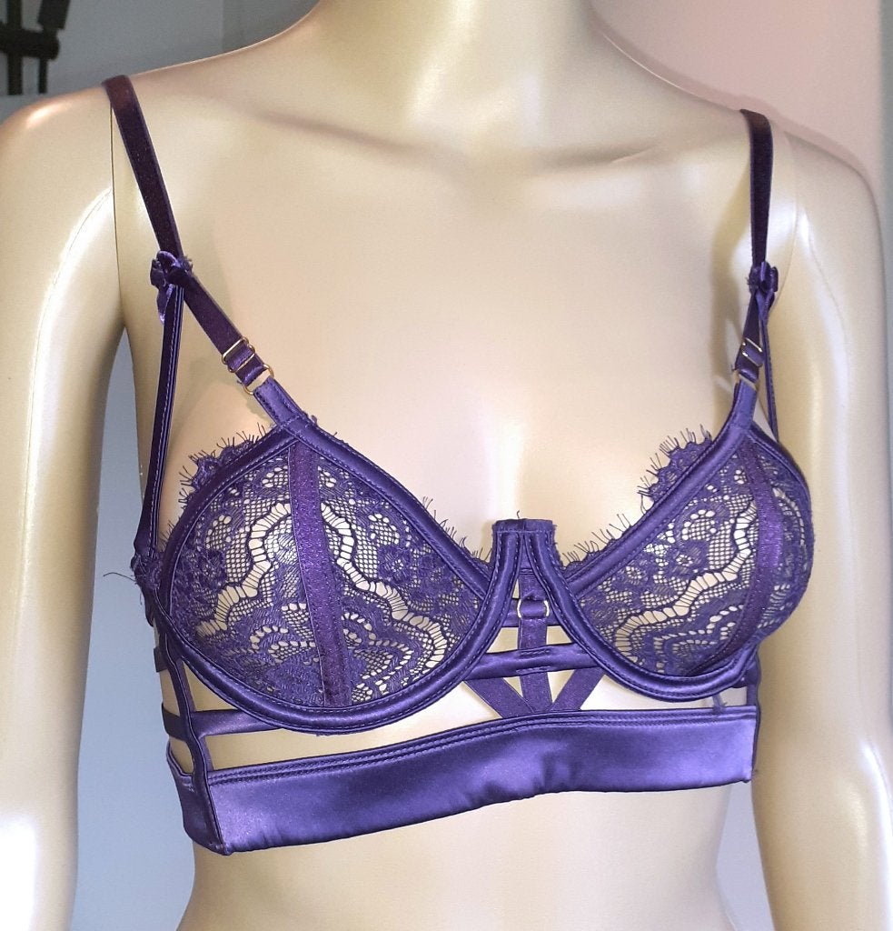 Niet voorgevormde Bh Mitzy paars 70C Hunkemoller Private, Ophalen of Verzenden, Paars, BH