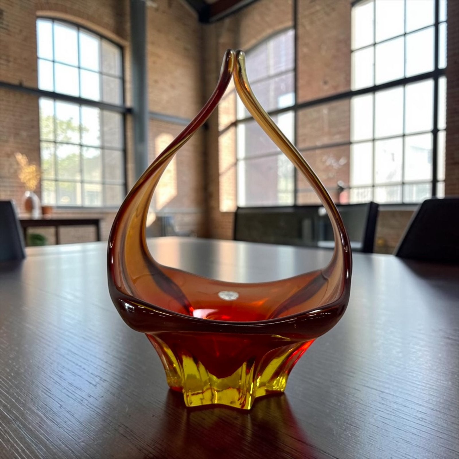 bol en verre de murano orange vintage/bol/décoration rétro, Enlèvement