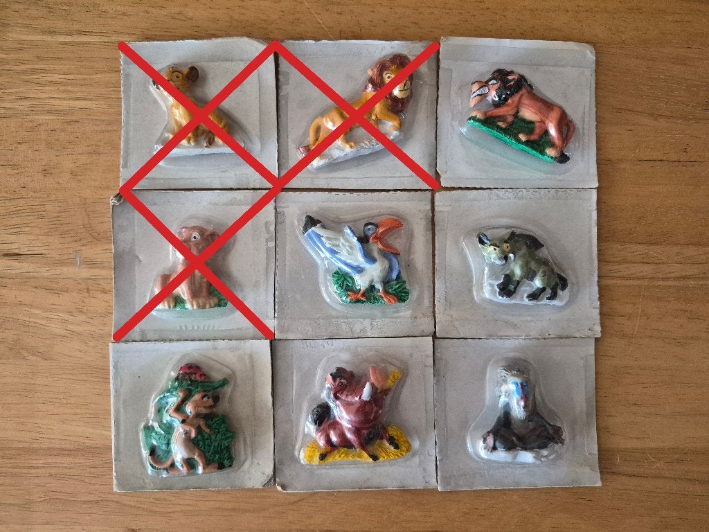 Lot de magnets / aimants Le Roi Lion (1994), Ophalen, Leeuwenkoning of Jungle Boek, Overige typen