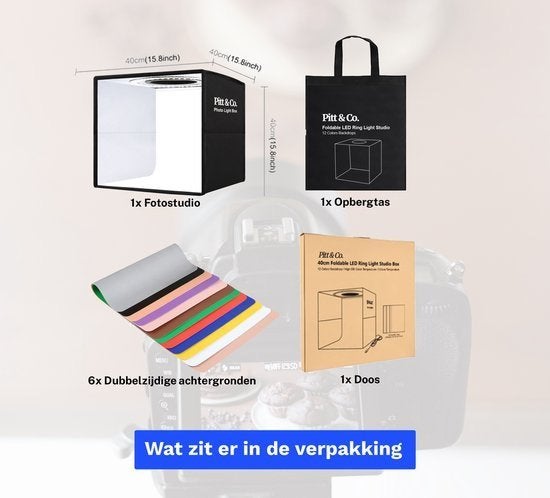 Product foto studio LED ring 40cm, Audio, Tv en Foto, Fotografie | Fotostudio en Toebehoren, Verzenden, Nieuw, Mini fotostudio
