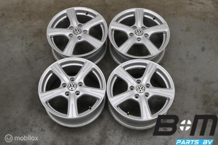 Set 16 inch lichtmetalen velgen VW Golf 6 / Caddy ., 16 pouces, Véhicule de tourisme, Utilisé, Jante(s)