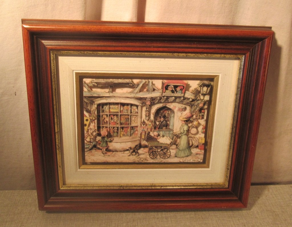 Mooie 3Dimensionele Artprint 'Toy Shop' - Pieck, Huis en Inrichting, Ophalen of Verzenden, Zo goed als nieuw, Print, Oorspronkelijke maker