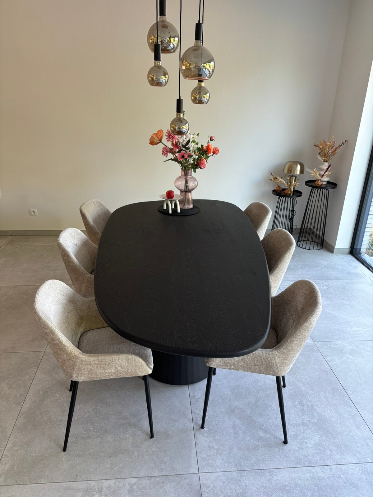 Eiken eettafel 240cm te koop met garantie, Comme neuf, 100 à 150 cm, Enlèvement, Chêne
