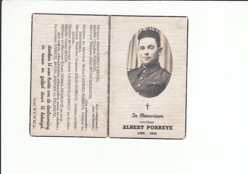Slachtoffer WO II - Roesbrugge - kamp Nordhausen (D) 1944, Collections, Images pieuses & Faire-part, Envoi, Image pieuse