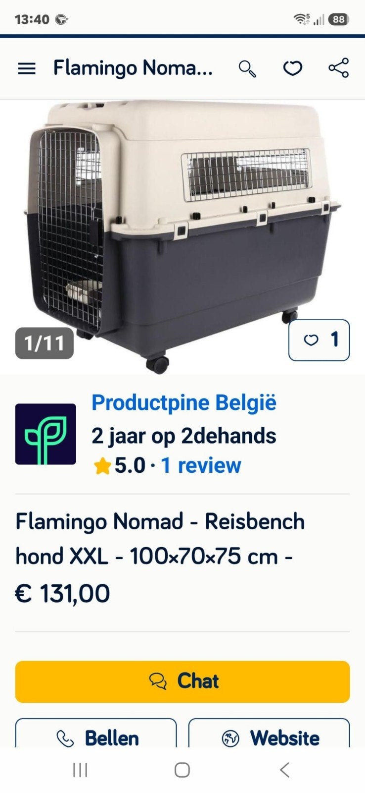Hondenbench XXL, Dieren en Toebehoren, Ophalen, Gebruikt
