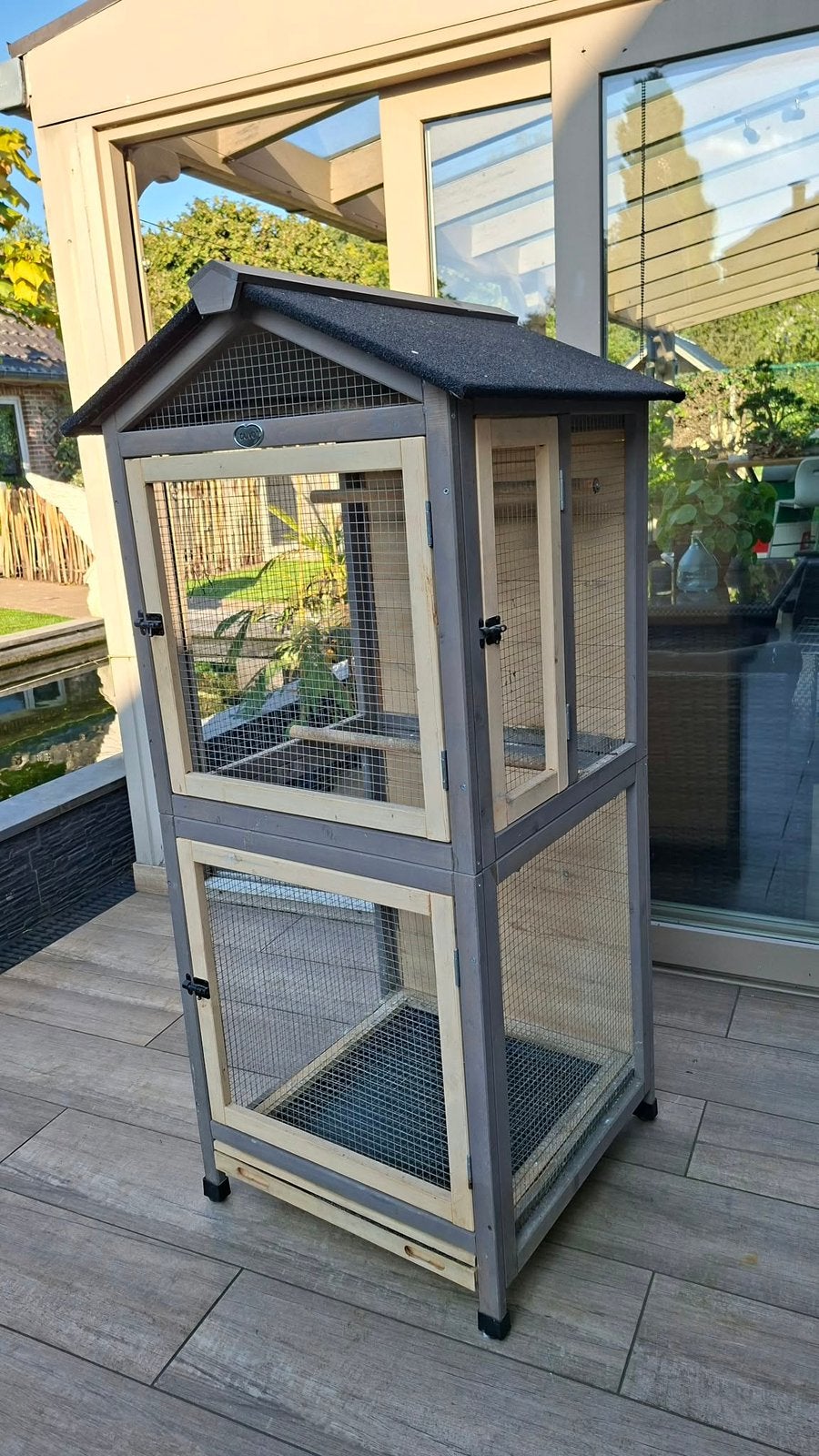 Vogelkooi, Enlèvement, Comme neuf, Bois, Cage à oiseaux