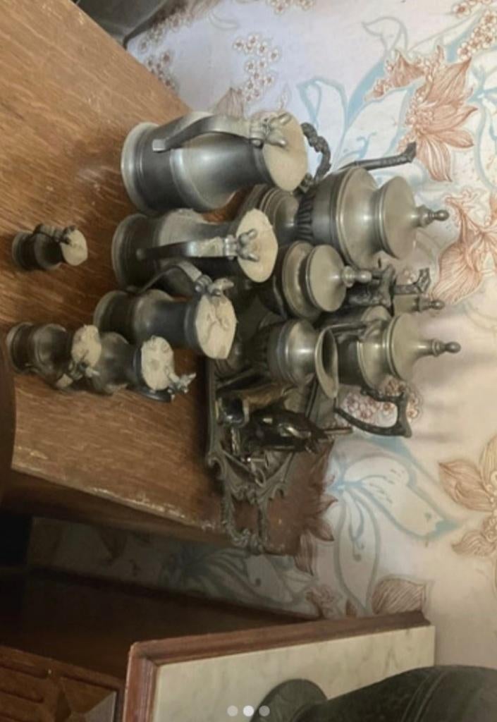 Lot de pot en etain, Antiek en Kunst, Antiek | Tin, Ophalen