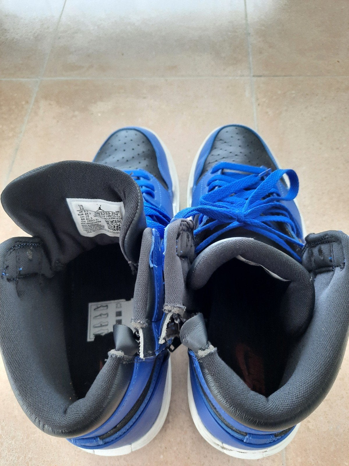 Sneakers Nike Air Jordan maat 44.5, Kleding | Heren, Schoenen, Blauw, Ophalen of Verzenden, Zo goed als nieuw, Sneakers