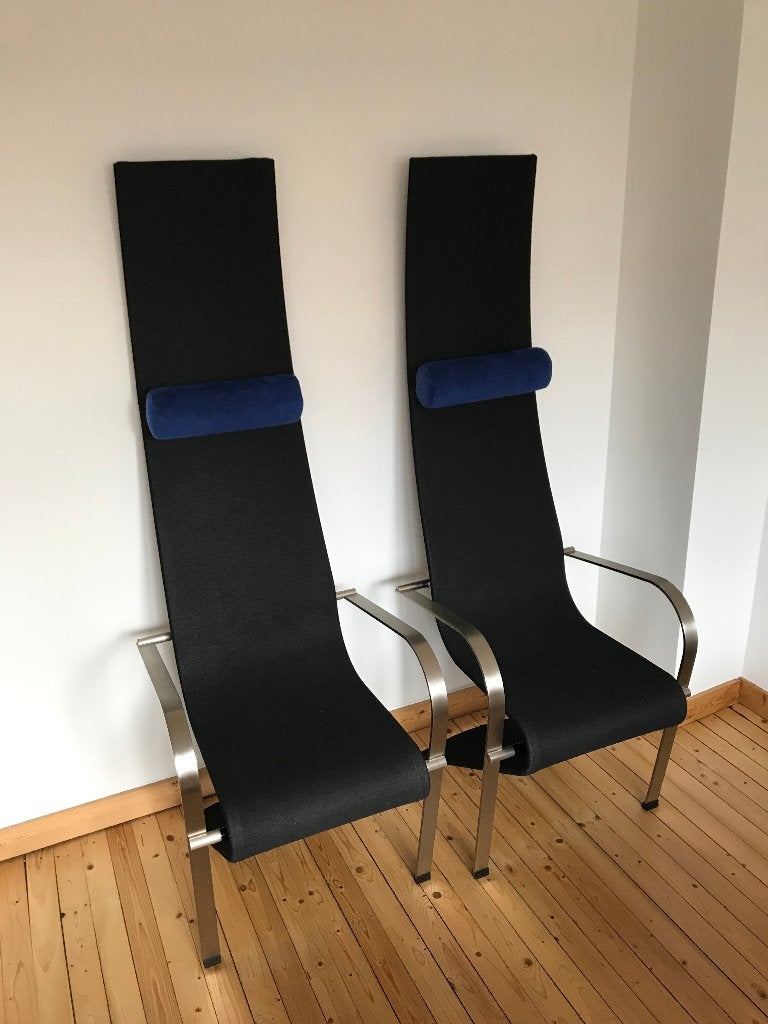 Vintage 2 x Fauteuil/chaise Design by Belgo Chrom Belgium, Enlèvement