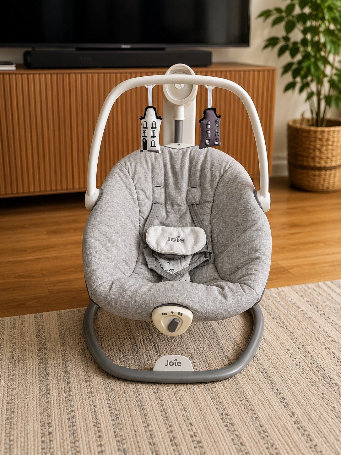Joie Serina 2-in-1 schommelstoel baby, Gebruikt, Schommelstoel, Met gordel(s) of riempje(s), Ophalen