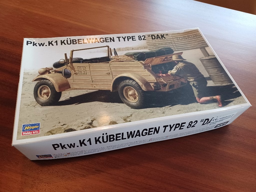 VW Kübelwagen 1/24 Hasegawa kit modèle réduit Aircooled Cox, Auto, Groter dan 1:32, Nieuw, Ophalen