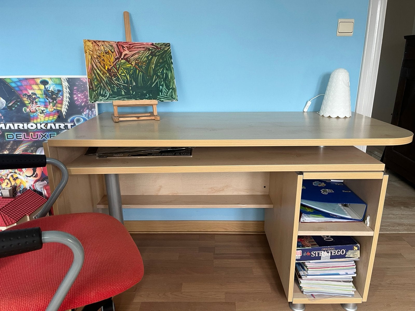 Bureau met bureaustoel, Huis en Inrichting, Ophalen, 135 cm, 63 cm, Hout