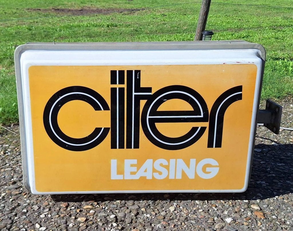 Vintage Citroën Citer Leasing lichtbak, lichtreclame, Ophalen, Gebruikt, Lichtbak of (neon) lamp