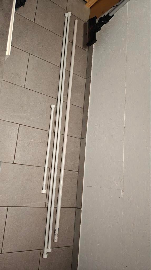 Lot 4 Tringles à rideaux Ikea, Enlèvement, Comme neuf, Blanc