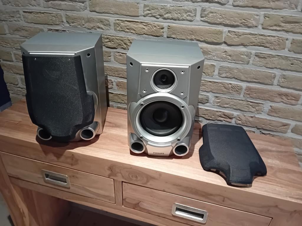 Set luidsprekers 60W, Audio, Tv en Foto, Luidsprekerboxen, Ophalen, Philips, Zo goed als nieuw, Minder dan 60 watt
