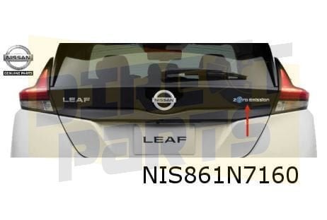 Nissan Leaf achterklepembleem tekst ''Zero Emission'' Origin, Neuf, -, -, -