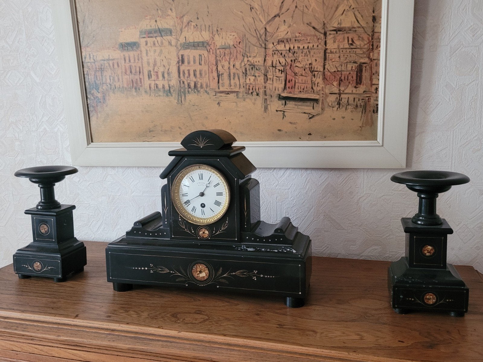horloge marbre noir, Enlèvement