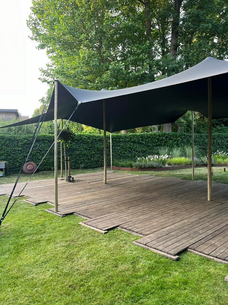 Stretchtent 6,5 x 10, Ophalen, Zo goed als nieuw
