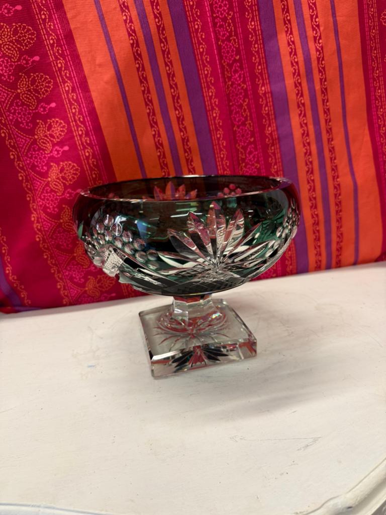 Coupe en cristal Val Saint-Lambert signé Crespo (petit coup), Antiquités & Art, Antiquités | Verre & Cristal, Enlèvement