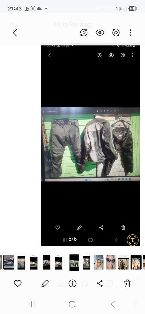 Moto kleiding, Ophalen