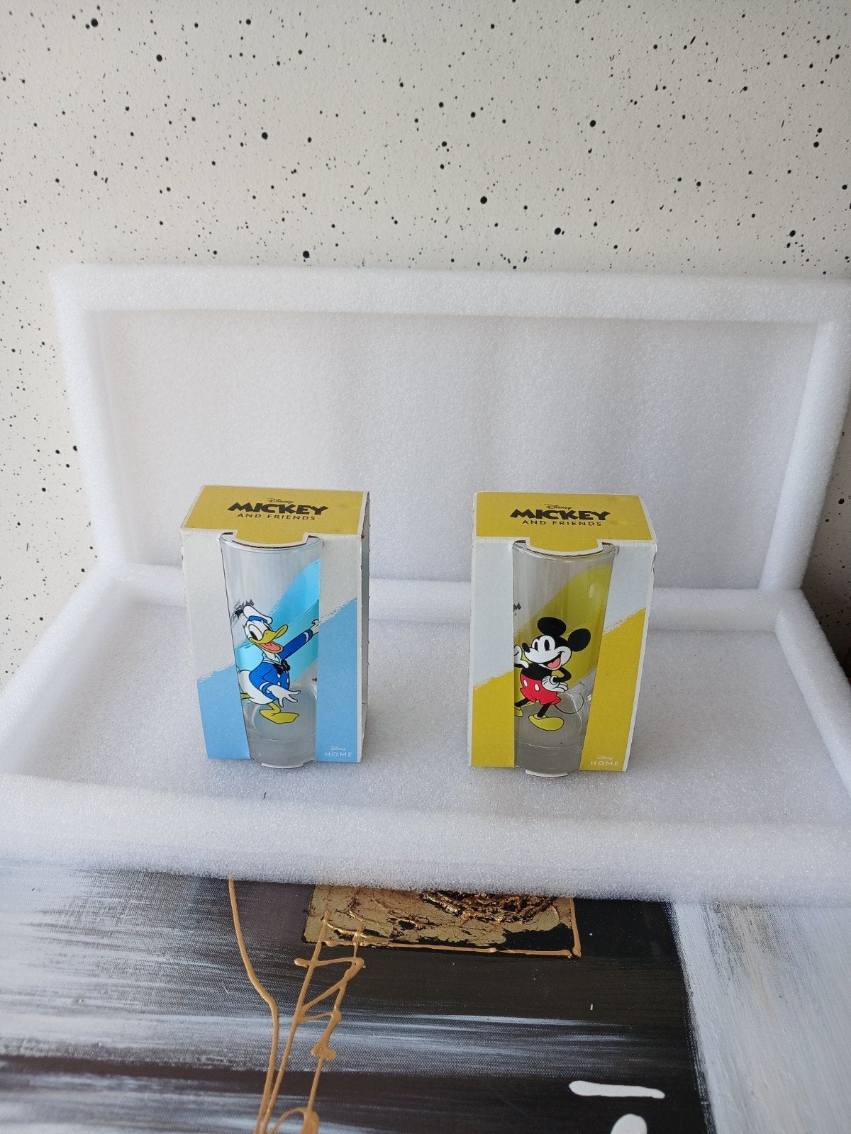 Disney Home Mickey & Donald Glazen Set (2 stuks) - Nieuw, Verzamelen, Ophalen of Verzenden, Donald Duck, Nieuw, Servies