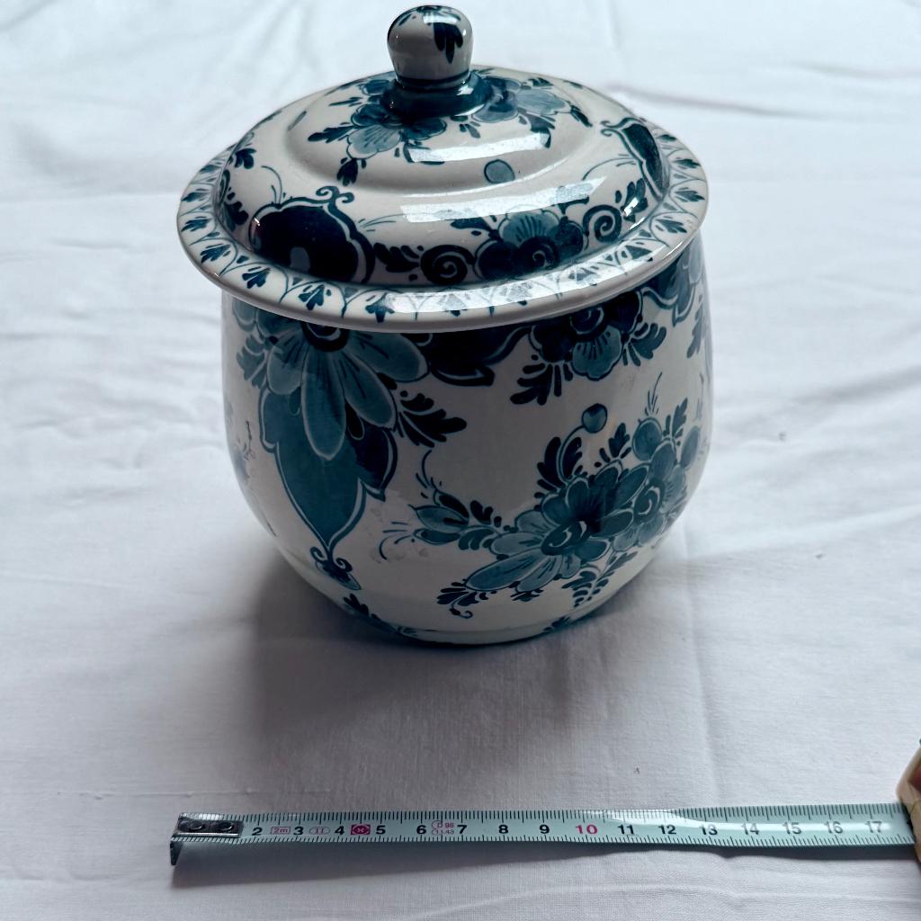 Snoeppotje met deksel in Delfts blauw, Antiek en Kunst, Ophalen