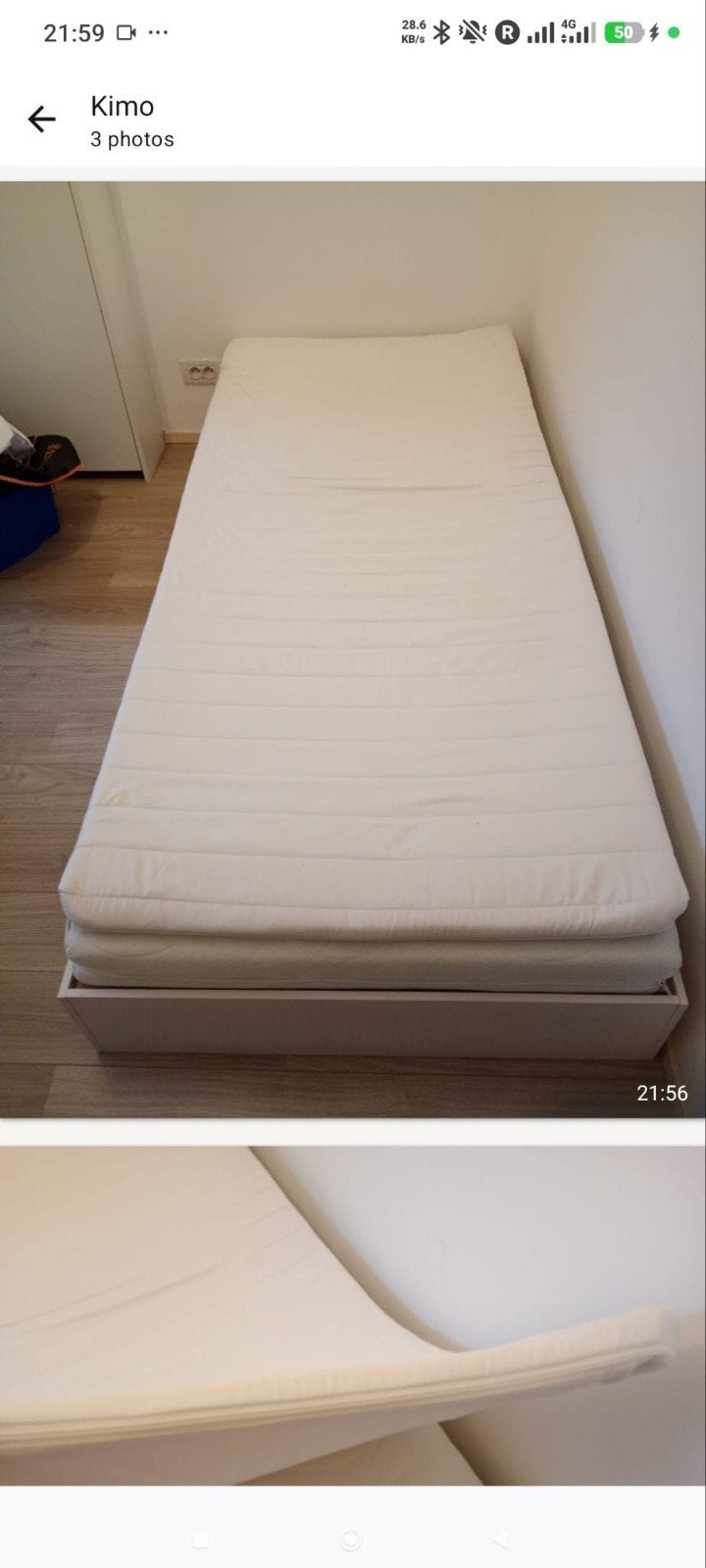 matras + bedbodem, Huis en Inrichting, Slaapkamer | Matrassen en Bedbodems, Ophalen, Bedbodem