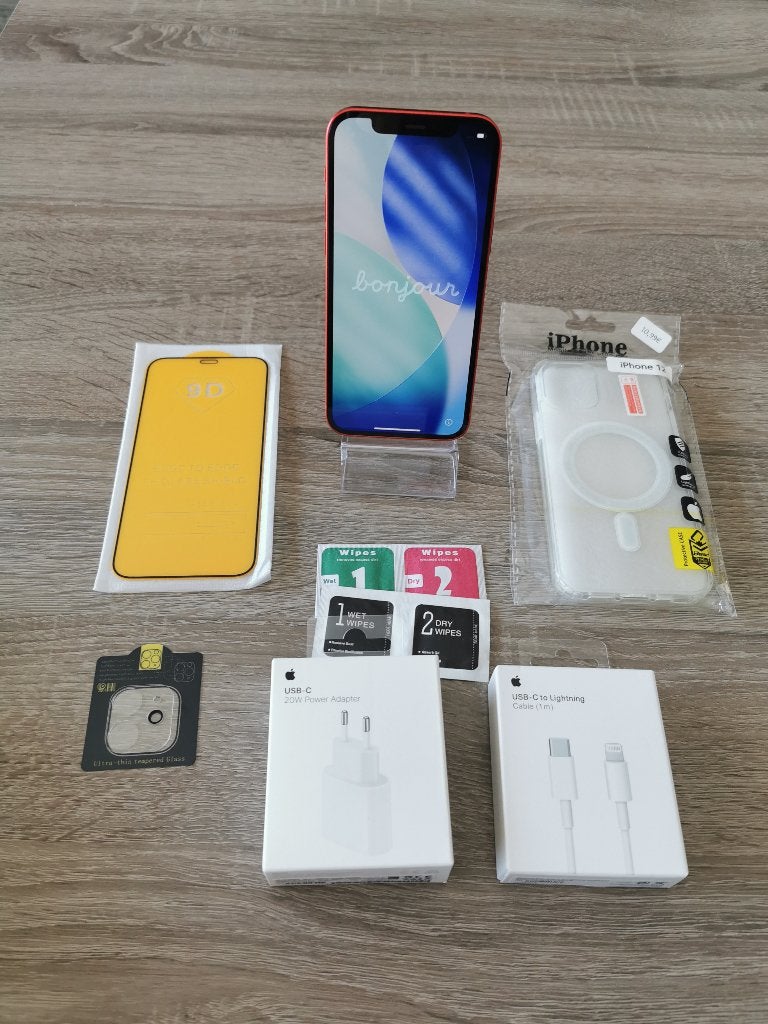 iPhone 12 rouge 256 Go **Avec batterie à 100 %**, Comme neuf, Enlèvement, IPhone 12, 100 %