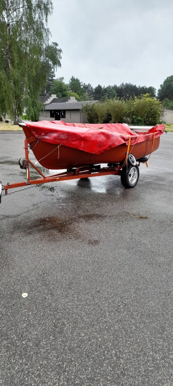vissersboot, Watersport en Boten, Ophalen, Trailer