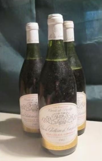 3x Clos du Château des Lachassagne - 1985, Frankrijk, Ophalen of Verzenden, Zo goed als nieuw, Rode wijn