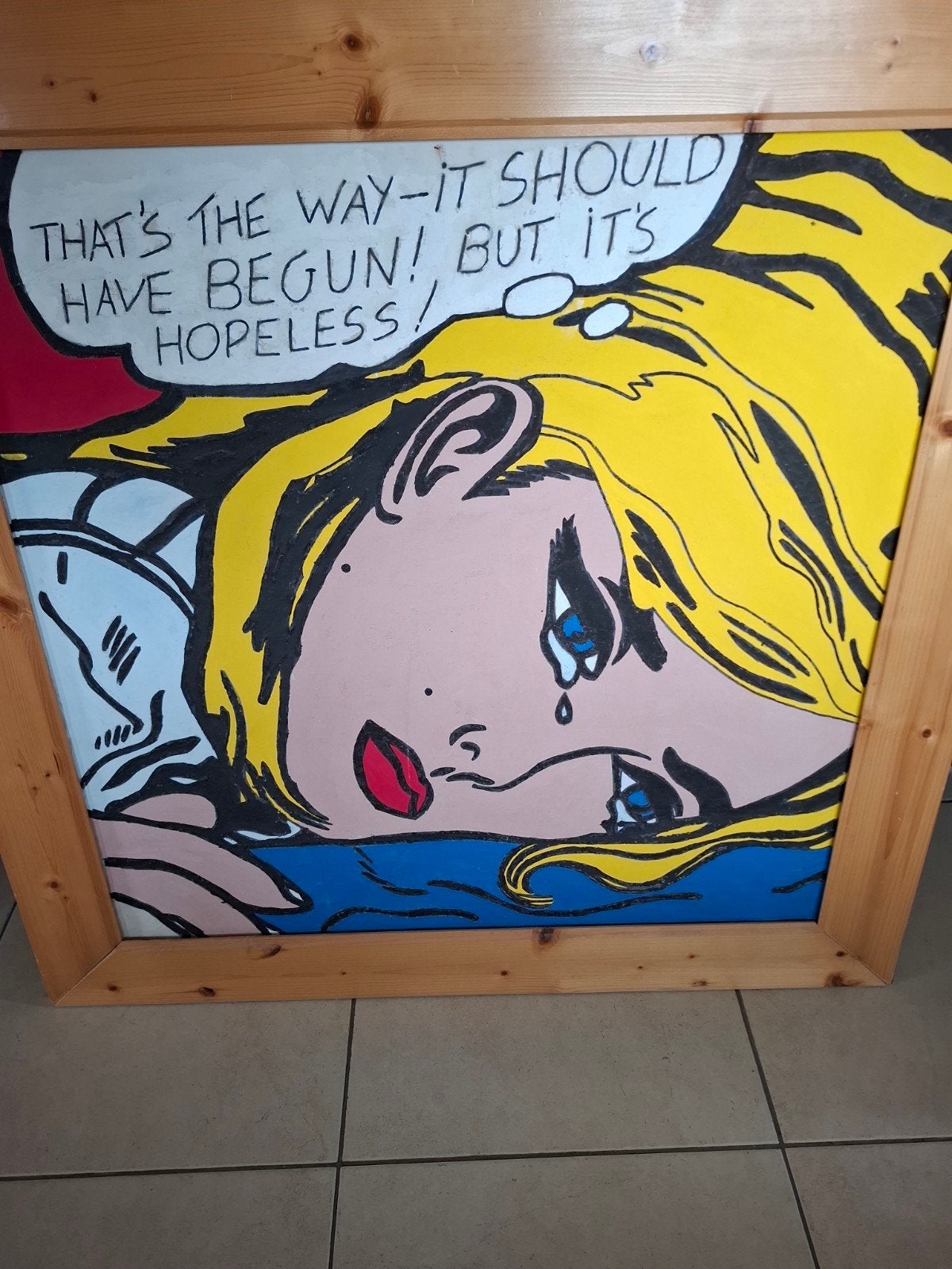 Schilderij hopeless, Enlèvement
