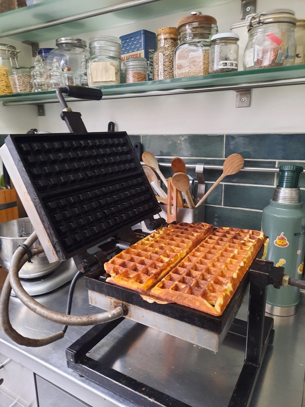 wafelijzer Luikse wafels, Ophalen