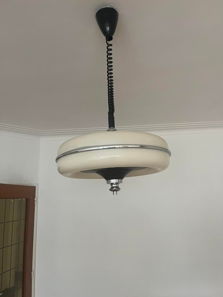 Vintage Massive Design Plafondlamp Jaren 60-70 Ufo Space Age, Ophalen, Gebruikt