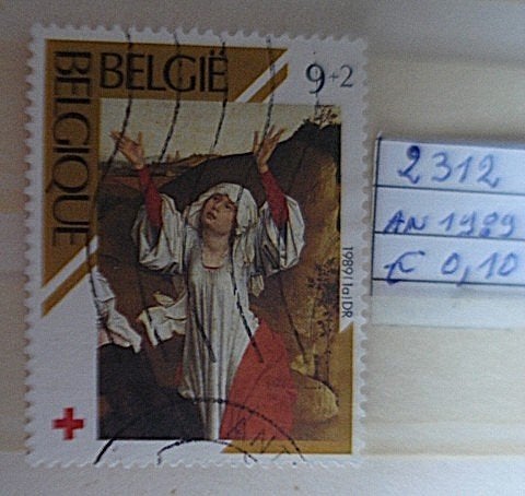 België nr. 2312 (O), Postzegels en Munten, Verzenden, Zonder envelop, Gestempeld, Rode kruis