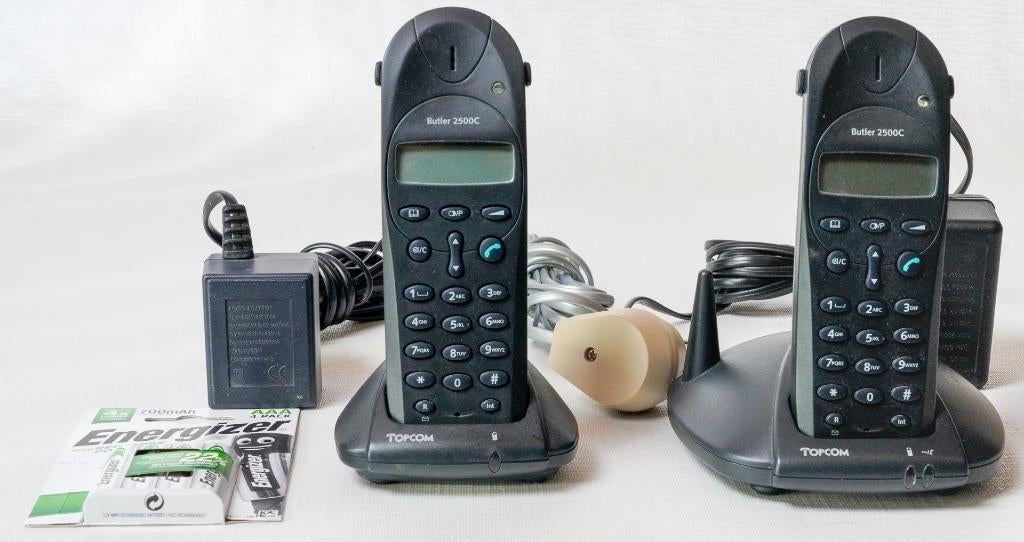 Topcom Butler 2500C double DECT avec fonction intercom, Télécoms, Enlèvement ou Envoi, Utilisé, 2 combinés, À Faible Émission d'Ondes
