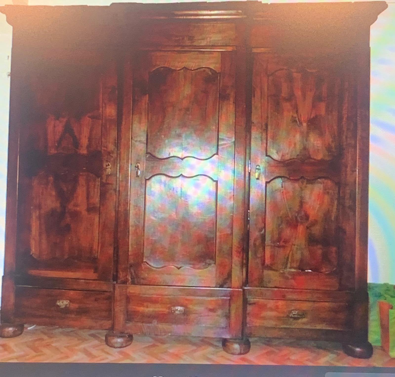 Armoire trois portes bourguignon, Antiquités & Art, Enlèvement