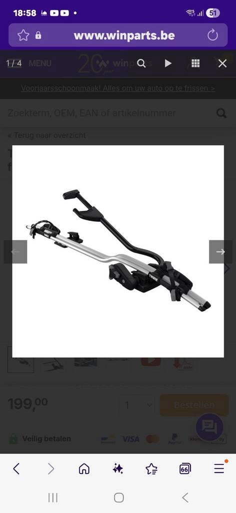 Porte vélo thule
