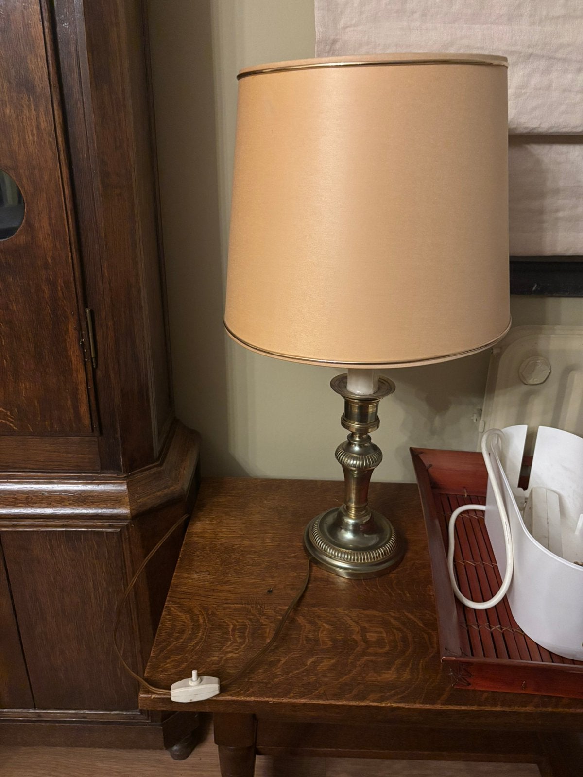 Vintage lamp met stevige voet, Ophalen of Verzenden, Zo goed als nieuw