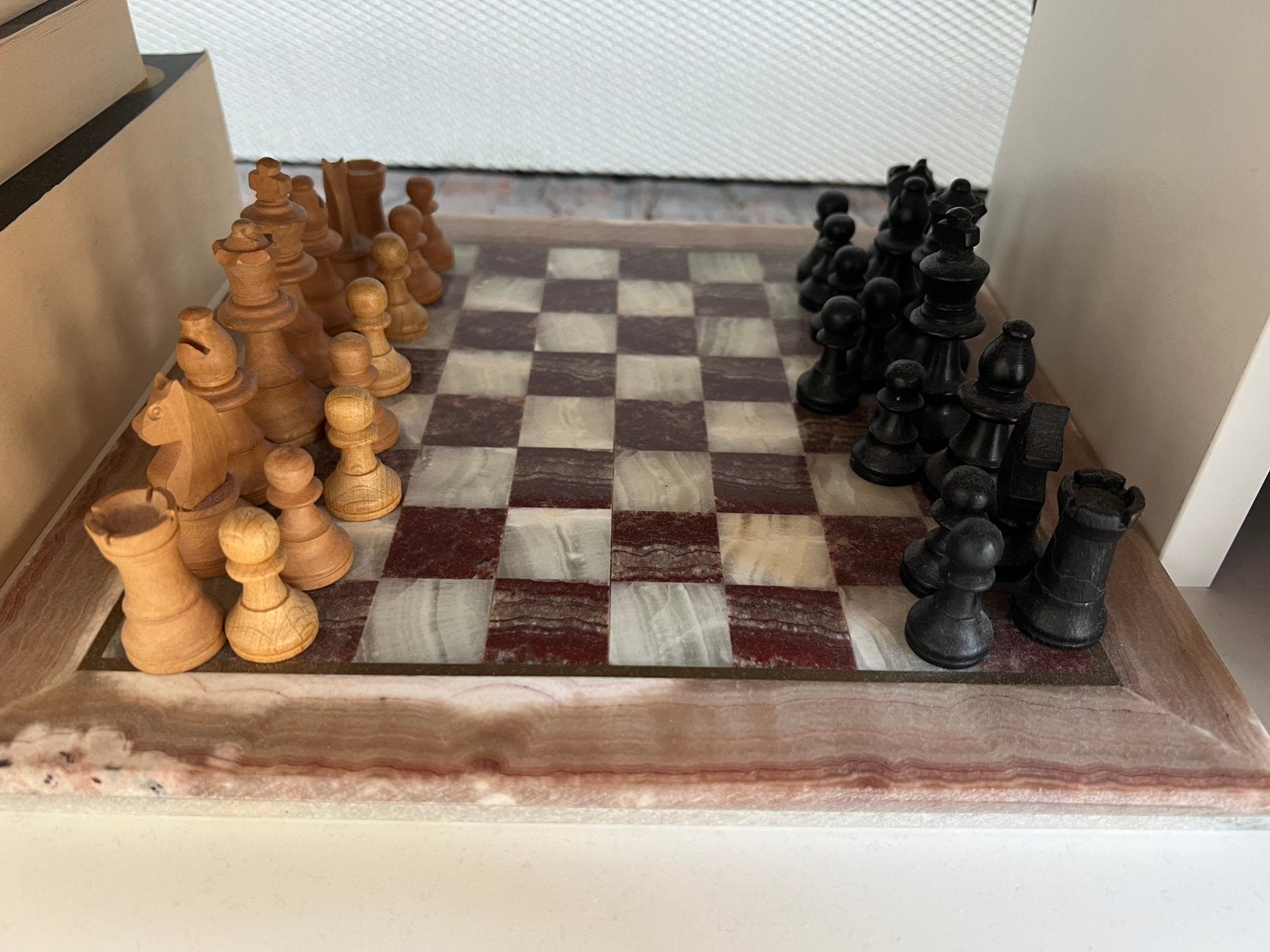 Antique marble chess set, Enlèvement, Comme neuf