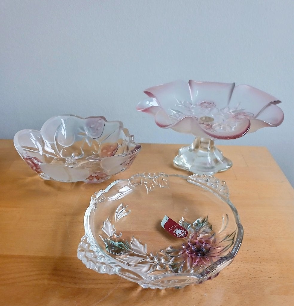 WALTHER GLASS, un trio d'objets, verre uniques et décoratifs, Enlèvement ou Envoi