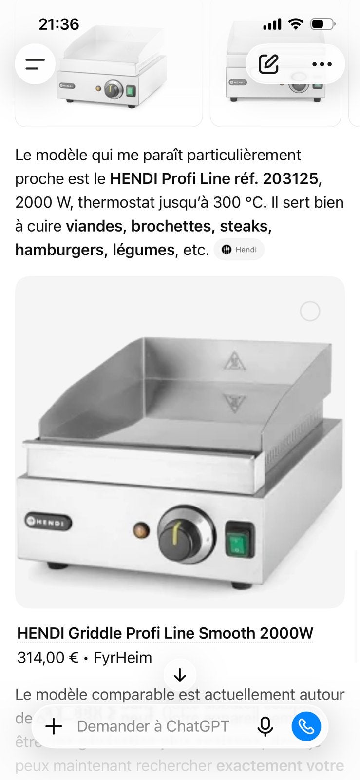 Plancha professionnel, Enlèvement ou Envoi, Utilisé, Gril de table