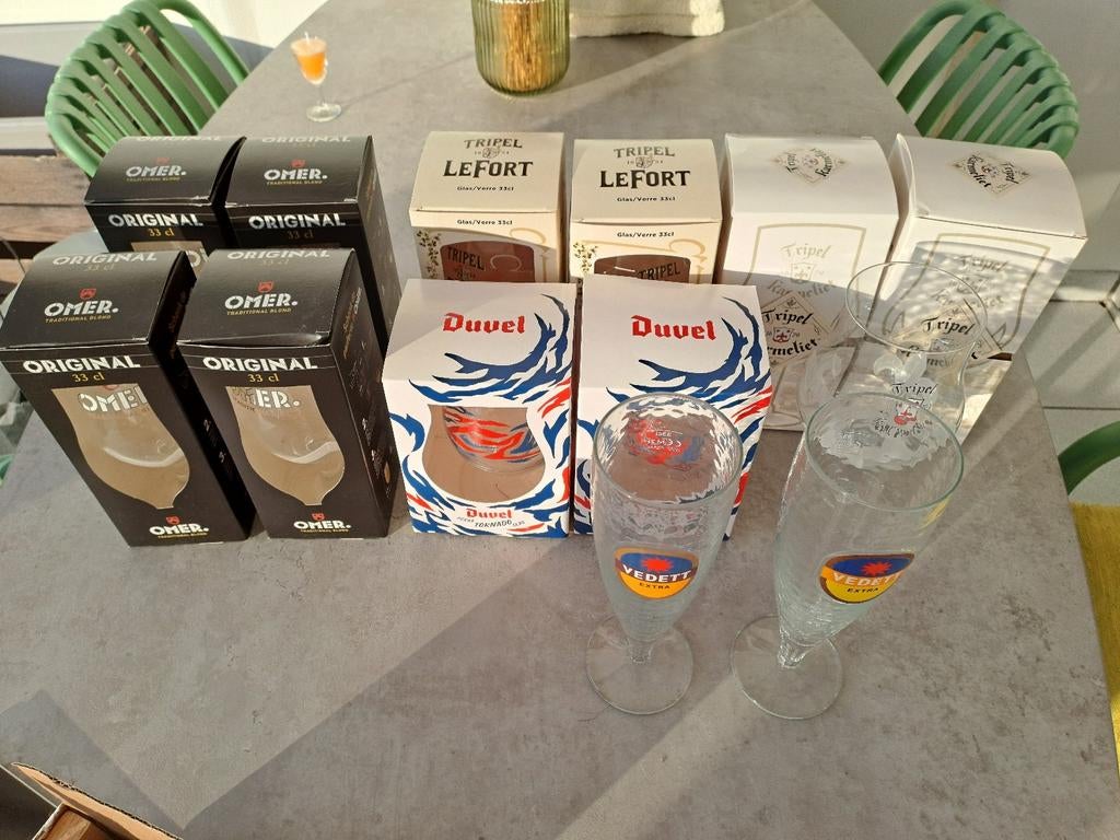 Nieuwe bierglazen, Verzamelen, Glas en Drinkglazen, Ophalen, Bierglas