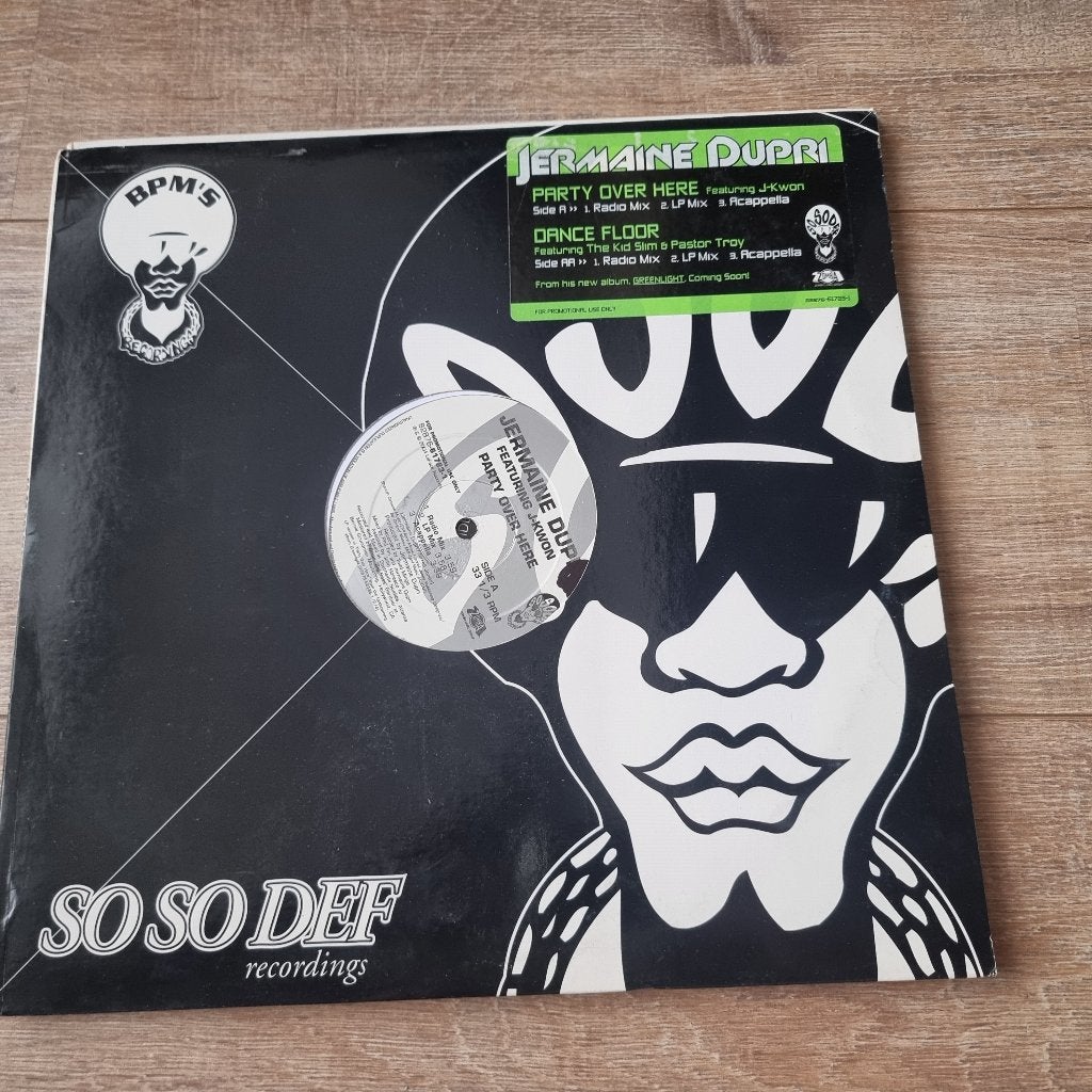 12" Jermaine Dupri - Party Over Here / Dance Floor, CD & DVD, Vinyles Singles, 12 pouces, Enlèvement ou Envoi, Utilisé, Hip-hop et Rap