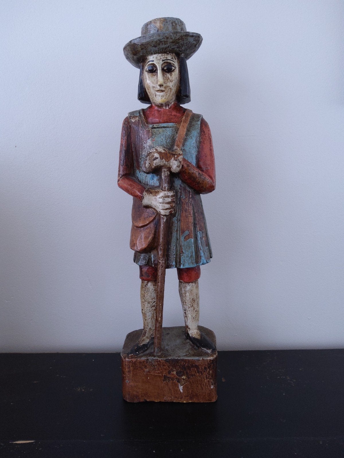Houtsnijwerk volkskunst, Antiek en Kunst, Kunst | Beelden en Houtsnijwerken, Beeld, Ophalen of Verzenden