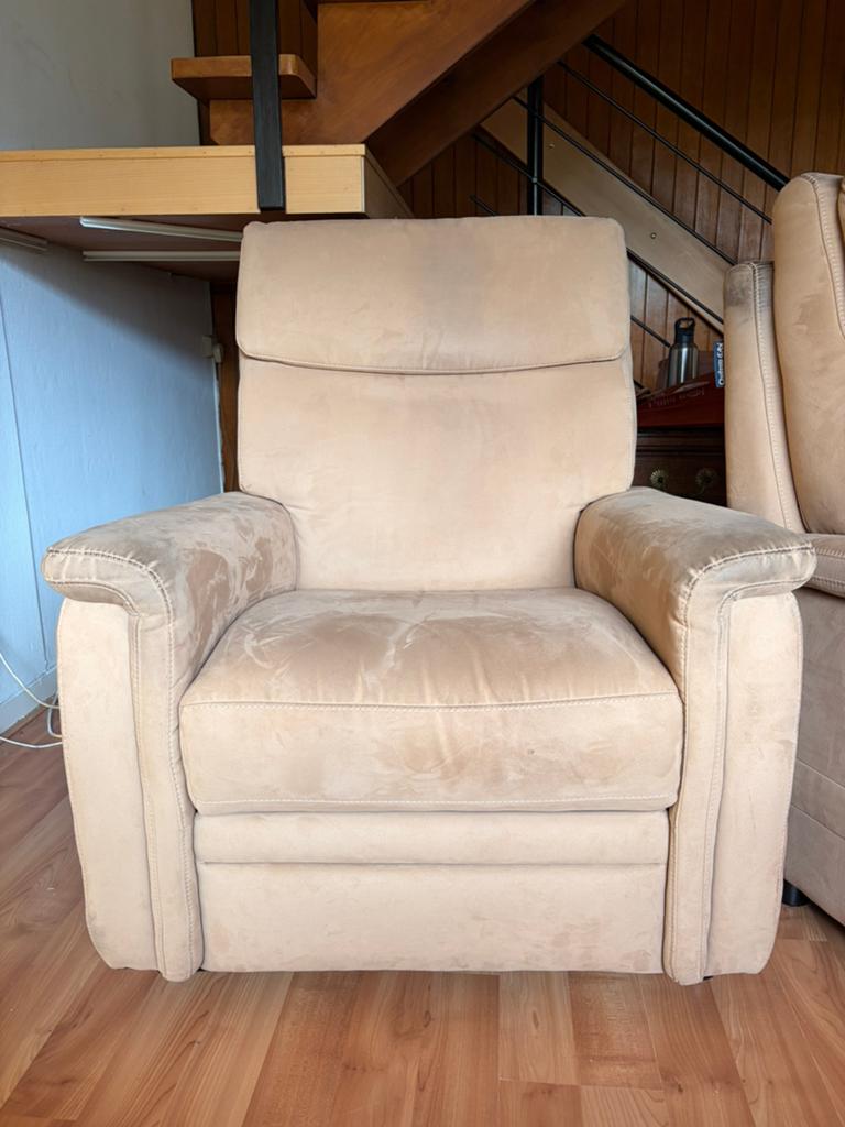 2 fauteuils beige - A DONNER, Maison & Meubles, Enlèvement, Utilisé