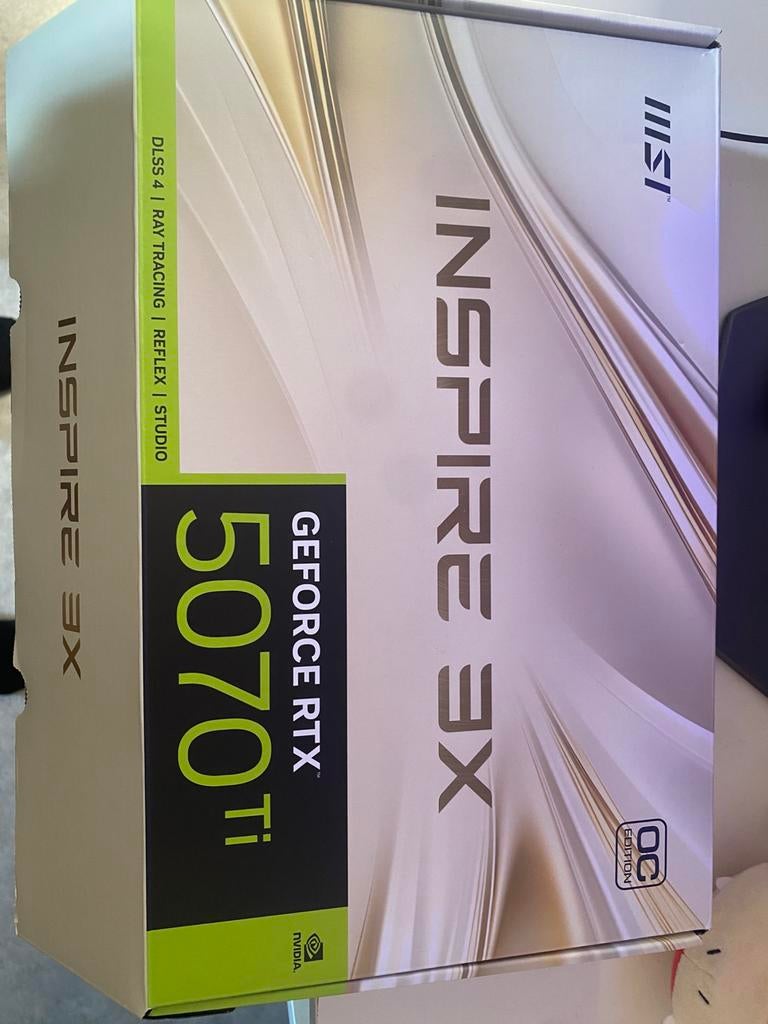 MSI GeForce RTX 5070 Ti 16G INSPIRE 3X OC Carte graphique, Informatique & Logiciels, Comme neuf, Enlèvement, PCI-Express 5, Nvidia