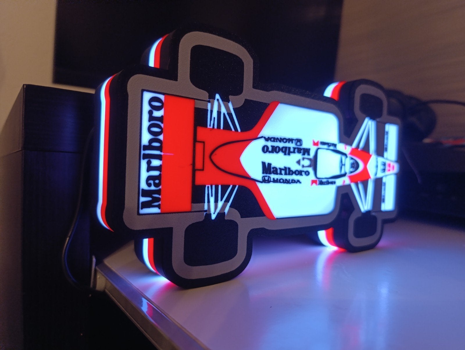 Zeer unieke Ayrton Senna Formule 1 lichtbak in schaal 1:18., Verzamelen, Ophalen of Verzenden, Nieuw, Formule 1