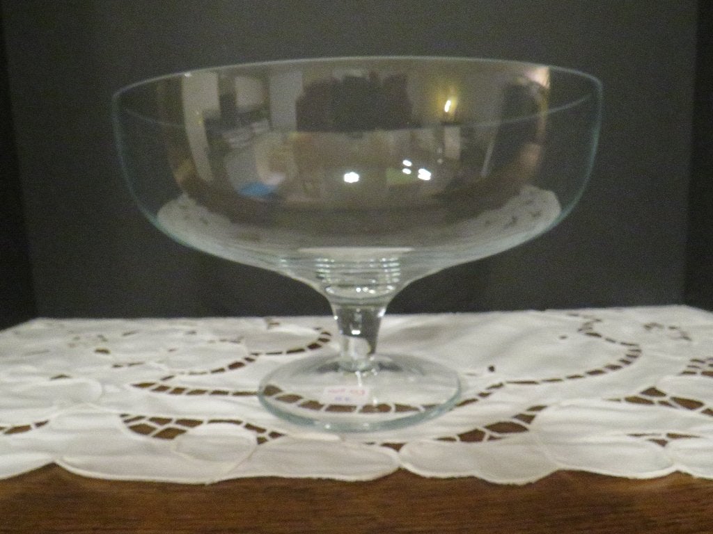 Grande coupe en verre, Enlèvement ou Envoi, Utilisé, Blanc, Verre