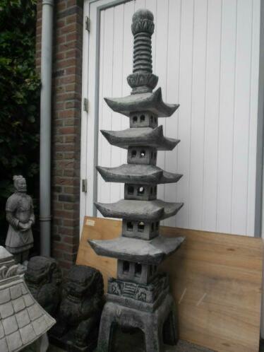 Japanse Pagode , hoogte 180cm, Tuin en Terras, Tuinbeelden, Ophalen, Nieuw, Beton, Overige typen