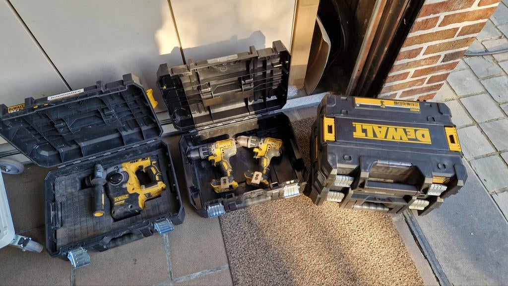 Dewalt machines 18v en lege koffers, Ophalen of Verzenden